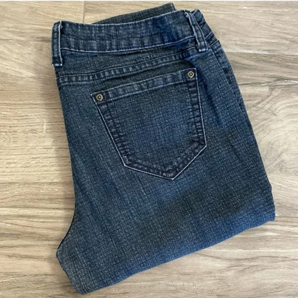 City Streets blue small checker patterned jeans size 11. - Picture 2 of 8